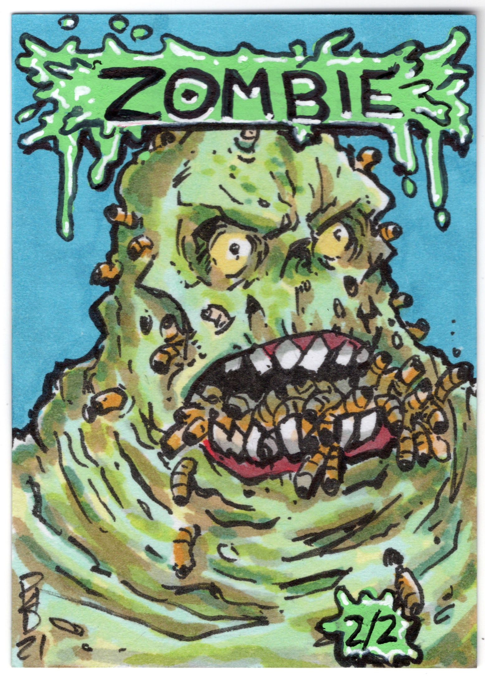 zombie drawing color