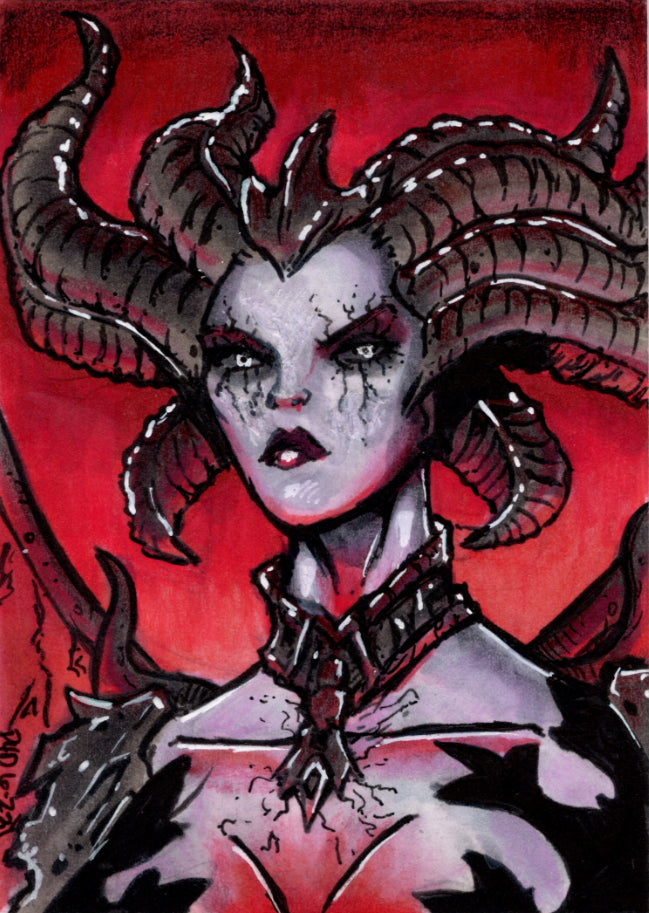 Lilith Diablo 4 Sketch Card